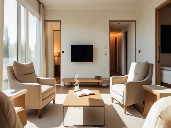 Samsun Atakum'da ev konforunda günlük kiralık daire oturma odası