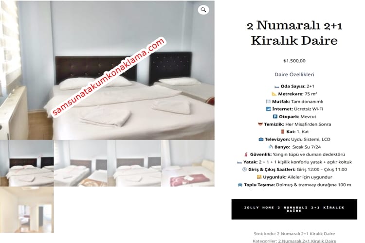 2 Numara 2+1 Kiralık Daire