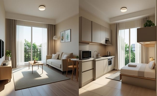 Samsun günlük kiralık ev 1+1 Mutfak ve Olanaklar