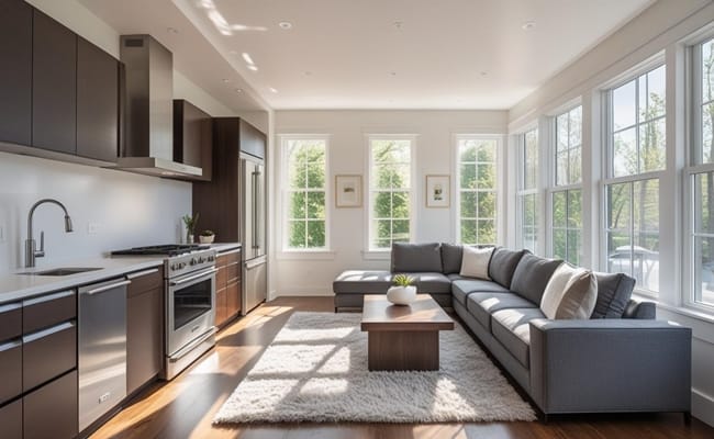 Samsun günlük kiralık ev mutfak ve oturma odası alanı seçenekleri